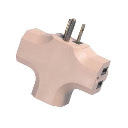 Southwire Plug Adapter, 3.625 in., Beige, 5 PK 794B